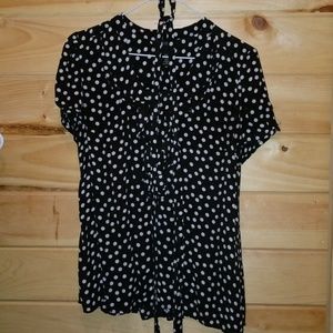 Silk polka dot blouse